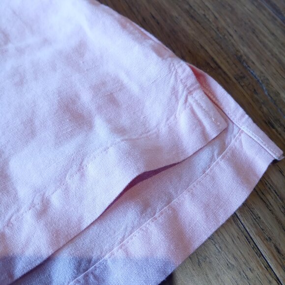 CLOTH & STONE linen blend notch collar sleeveless shirt (S) - Picture 8 of 9